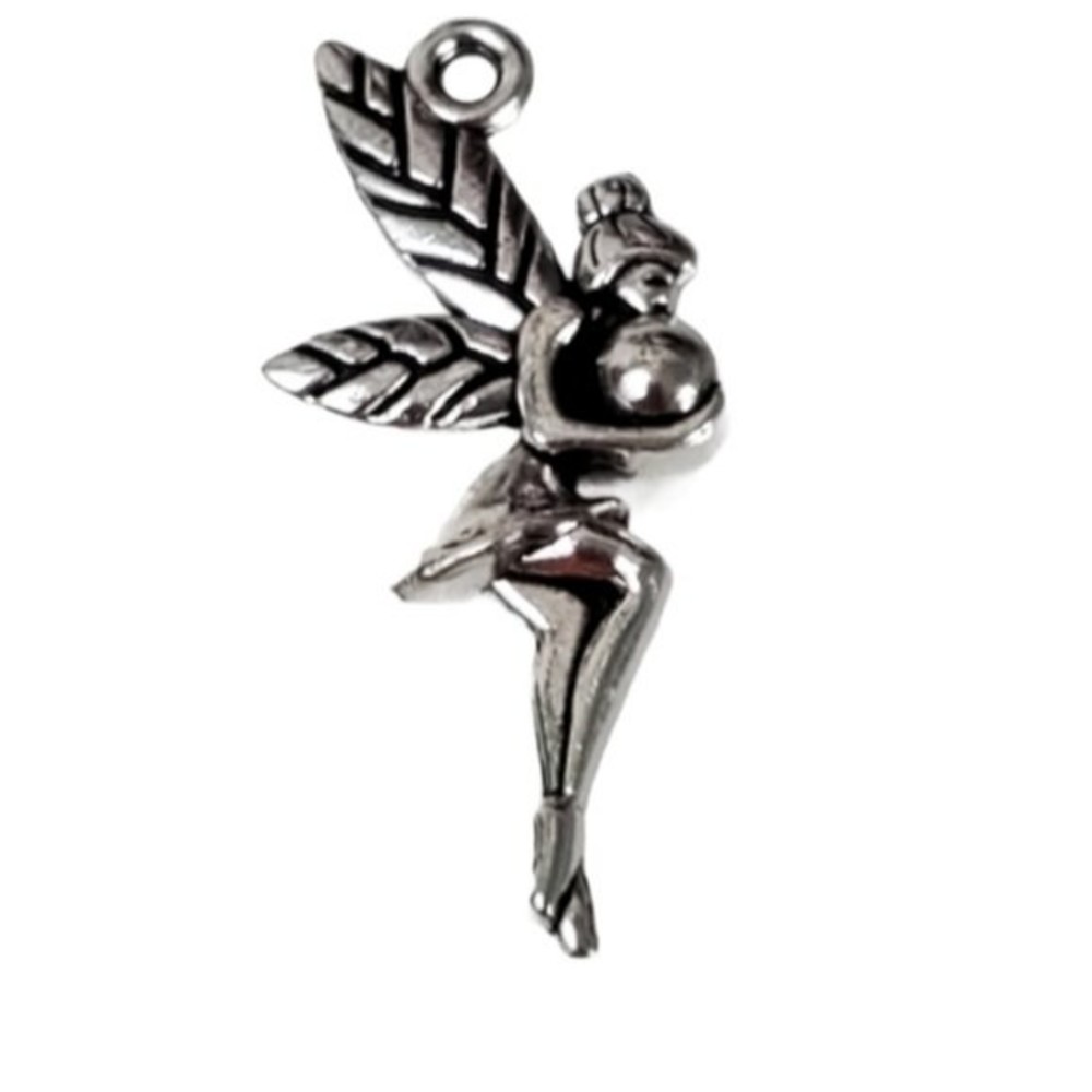 Set of 10 silver tone  fairies Tinker Bell charms*